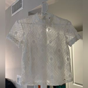 White Zara Blouse - Intricate Detailing